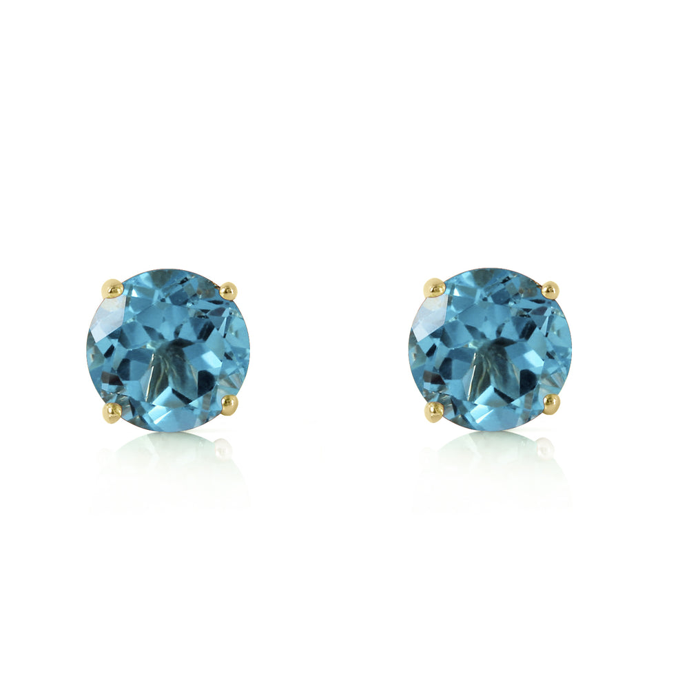 0.95 CTW 14K Solid Gold Honored Guest Blue Topaz Earrings