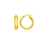 14k Yellow Gold Hoop Style Earrings