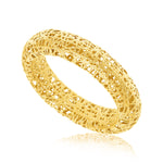 14k Yellow Gold Wire Mesh Tube Style Ring