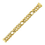 14k Yellow Gold 7 1/2 inch Twisted Oval Link Bracelet