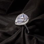4 Ct Wedding Band Engagement Fashion RING Pear White Gold Plated Womens Size 5-9