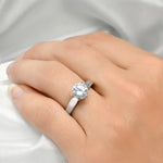 925 Sterling Silver CZ Brilliant Solitaire Wedding Band Ring 1.0 CT