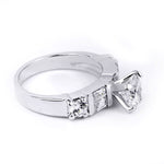 2.25 Carat Sterling Silver Round Cut Bridal Engagement Ring