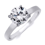 2.00 CT Sterling Silver CZ Brilliant Solitaire Wedding Ring