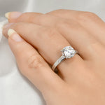 2.00 CT Sterling Silver CZ Brilliant Solitaire Wedding Ring