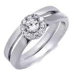 Womens Delicate 0.50 CT Wedding Band Bridal Ring Set Sterling Silver