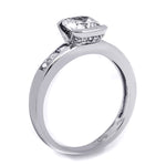 Delicate 1.25 CT Sterling Silver Princess & Emerald Cut Wedding Ring