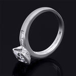 Delicate 1.25 CT Sterling Silver Princess & Emerald Cut Wedding Ring