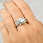 Princess Cut 2.15 Carat CZ Wedding Engagement Ring Sterling Silver