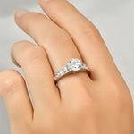 2.00 Carat Round Cut Cubic Zirconia Ring Authentic Sterling Silver