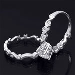 Womens Classic Round Cut 2.8 CT Bridal Ring Set Sterling Silver