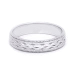 Men's Vintage Anniversary Wedding Band Ring Solid Sterling Silver 5mm