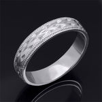 Men's Vintage Anniversary Wedding Band Ring Solid Sterling Silver 5mm