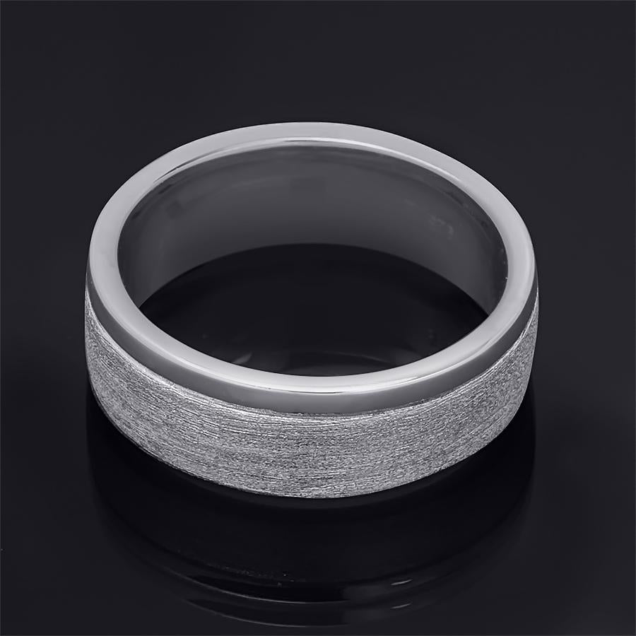 Mens Solid 925 Sterling Silver 7.5mm Anniversary Wedding Band Ring