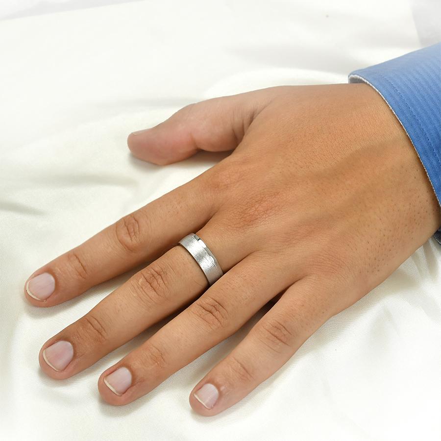 Mens Solid 925 Sterling Silver 7.5mm Anniversary Wedding Band Ring