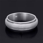 Mens Rotating Wedding Band Ring Authentic Sterling Silver Comfort Fit