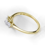 Women's Diamond Engagement RING 10k Yellow Gold 0.10 CT Size 5-11