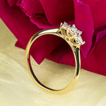 Women's Diamond Engagement RING 10k Yellow Gold 0.10 CT Size 5-11