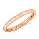 Womens Gorgeous Wedding Band Anniversary RING Bridal Yellow & Rose Gold Plated