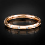 Womens Gorgeous Wedding Band Anniversary RING Bridal Yellow & Rose Gold Plated