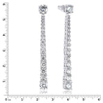 Women's Dangle Earrings Enhanced CZ 1.50 CT White Gold Plated Bridal Accessories
