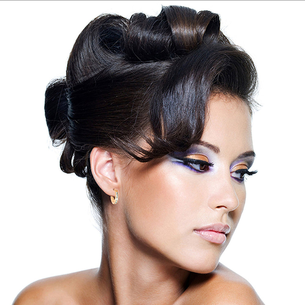 1.58 Carat 14K Solid Rose Gold Cubic Zirconia Small Hoops