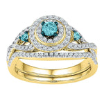 5/8CTW-DIA BLUE BRIDAL SET