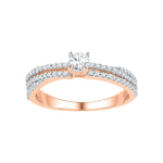 10kt Rose Gold Womens Round Diamond Solitaire Bridal Wedding Engagement Ring 1/2 Cttw