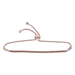 10kt White Gold Womens Round Brown Color Enhanced Diamond Bolo Bracelet 2.00 Cttw