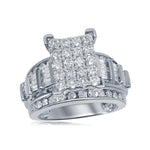 10kt White Gold Womens Round Diamond Cindys Dream Cluster Bridal Wedding Engagement Ring 2.00 Cttw