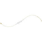 10kt Yellow Gold Womens Round Diamond Infinity Chain Bracelet 1/5 Cttw