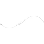 10kt White Gold Womens Round Diamond Infinity Chain Bracelet 1/5 Cttw