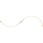 10kt Yellow Gold Womens Round Diamond Double Linked Heart Bracelet 1/5 Cttw