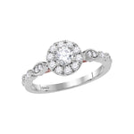 14kt Two-tone White Rose Gold Womens Round Diamond Solitaire Bellina Bridal Wedding Engagement Ring 3/4 Cttw