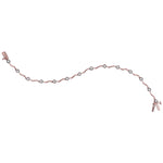 10kt Rose Gold Womens Round Diamond Link Fashion Bracelet 1/4 Cttw