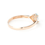 0.46 Carat 14k Solid Gold Aquamarine Gemstone Diamond Ring
