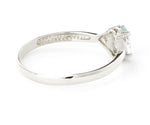0.46 Carat 14k Solid Gold Aquamarine Gemstone Diamond Ring