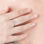 0.46 Carat 14k Solid Gold Aquamarine Gemstone Diamond Ring