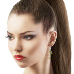 4.95 Carat 14K Solid White Gold Isabel Archer Peridot Earrings