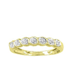 10kt Yellow Gold Womens Round Prong-set Diamond Band 1/12 Cttw