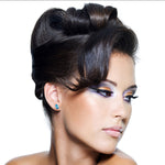 1.8 Carat 14K Solid Rose Gold Panache Blue Topaz Stud Earrings
