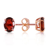 1.8 Carat 14K Solid Rose Gold Panache Garnet Stud Earrings