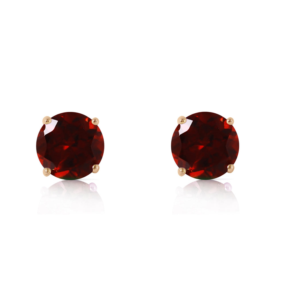 0.95 CTW 14K Solid Rose Gold Petite Garnet Stud Earrings