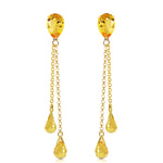 7.5 Carat 14K Solid Gold Eloquence Citrine Earrings