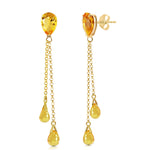 7.5 Carat 14K Solid Gold Eloquence Citrine Earrings