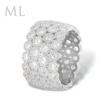 Women's Brilliant Pave Set Fashion RING Wedding Party Jewelry SIZE 6-9