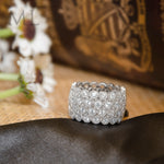 Women's Brilliant Pave Set Fashion RING Wedding Party Jewelry SIZE 6-9