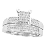3/4CT-DIA INVISIBLE BRIDAL SET