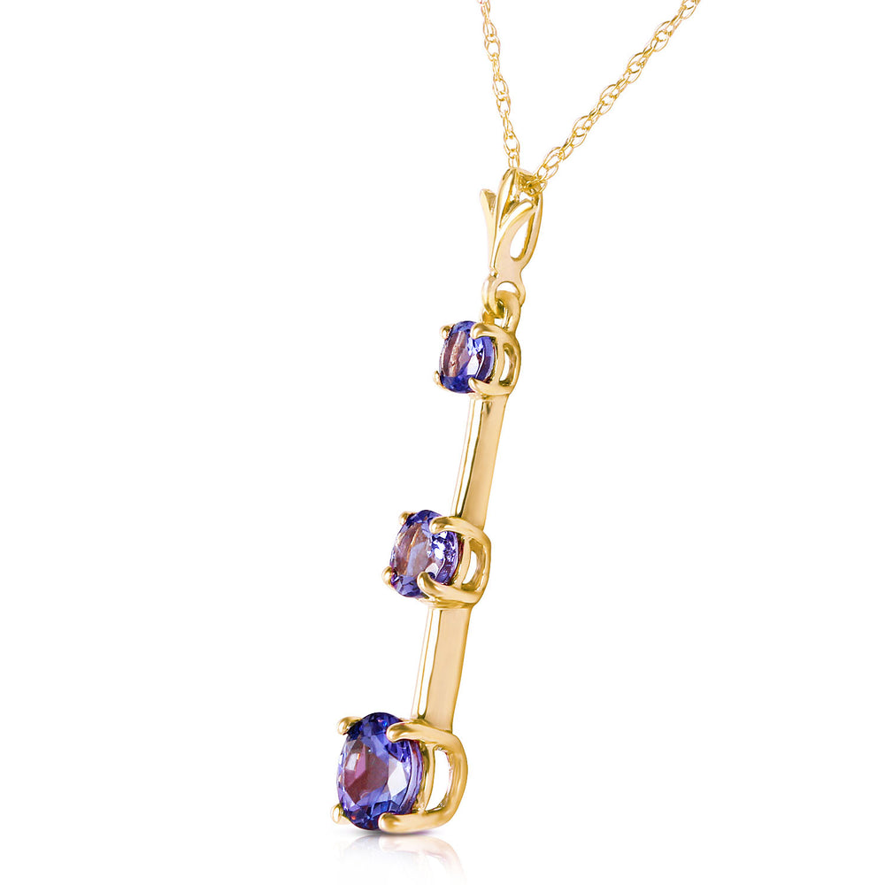 1.25 Carat 14K Solid Gold Evening Of Poetry Tanzanite Necklace