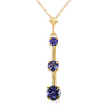 1.25 Carat 14K Solid Gold Evening Of Poetry Tanzanite Necklace